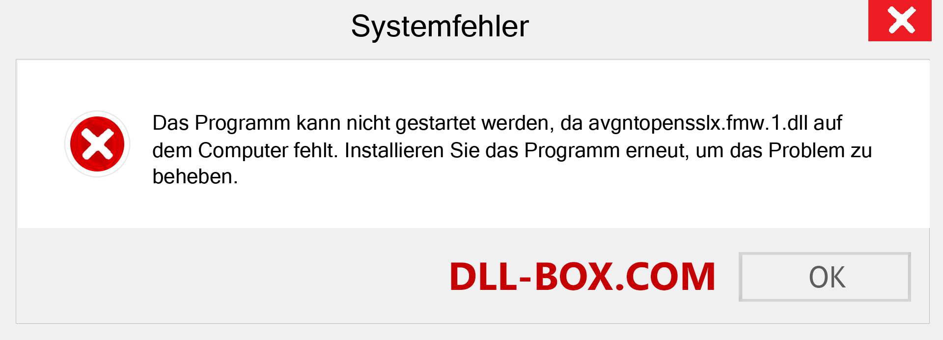 avgntopensslx.fmw.1.dll-Datei fehlt?. Download für Windows 7, 8, 10 - Fix avgntopensslx.fmw.1 dll Missing Error unter Windows, Fotos, Bildern